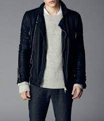 Allsaints Peyto Leather Biker Jacket Mens Leather Biker Jackets Leather Jacket Men Mens Leather Jacket Biker Leather Jacket