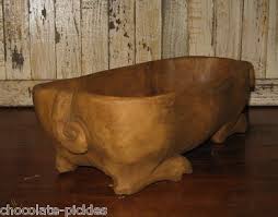 Cheap and inexpensive way to decorate for christmas and bring some holiday cheer in your house. Pig Bread Bowl Thanksgiving Christmas Centerpiece Primitive Wood Style Decor 475050783