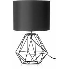 Geometric Table Lamp Black Kmart 14 Liked On Polyvore Featuring Home Lighting Table Lamps Bla Geometric Lamp Geometric Table Lamp Black Table Lamps