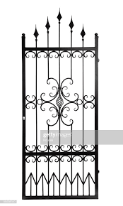Stock Photo Gate Isolated Wrought Iron Doors Fence Design Gate Design
