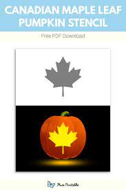 Free Canadian Maple Leaf Pumpkin Stencil Pumpkin Stencil Printable Pumpkin Stencils Maple Leaf