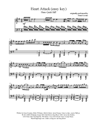 Heart Attack Demi Lovato Easy Key Find More Sheet Music At Www Pianobragsongs Com Sheet Music Demi Lovato Music
