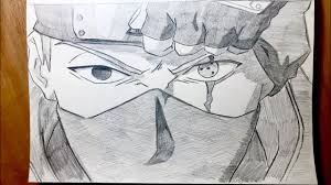 The shape of the head for kakashi will be smaller then the previous two. Kakashi Hatake Pencil Drawing Naruto Shippuden Youtube