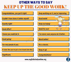 80 Useful Ways To Say Keep Up The Good Work In English English Study Online In 2020 Other Ways To Say Learn English Vocabulary Keep Up