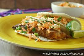 All you need is to cut up some sweet potatoes into wedges, coat them in olive oil, salt, and pepper, and pop them in the oven. Chili Lime Fish Tacos With Sweet Potato And Jicama Slaw Kitchen Concoctions