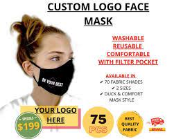 75 Bulk Face Mask Logo With Filter Pocket Pm 2 5 Filters Etsy Mask Face Mask Face
