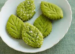 Matcha Tea Leaf Shortbreads Recipe Green Tea Cookies Tea Cookies Recipe Matcha Cookies