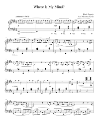 Here is a table of commonly used dynamic signs. Where Is My Mind Sheet Music For Piano Solo Musescore Com