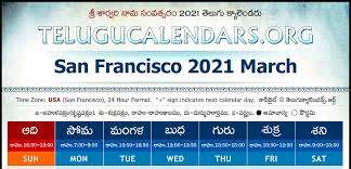 Check spelling or type a new query. Usa San Francisco Telugu Calendars 2021 January February March