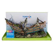 Make the world just below the surface of your aquarium come alive with this top fin coral reef aquarium background. Top Fin Ship With Led Light Bubbler Aquarium Ornament Fish Ornaments Petsmart
