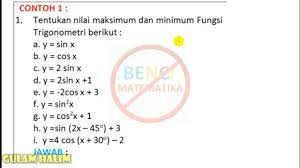 Maybe you would like to learn more about one of these? Cara Cepat Nilai Maksimum Minimum Fungsi Trigonometri Contoh 1 Youtube