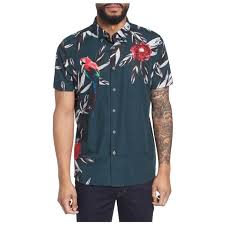 Ted Baker London Parrot Print Short Sleeve Sport Shirt Button Down Top Size 12 L Listed By Regina Weaver Tradesy