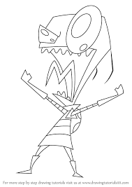 How to draw gir from invader zim with step by step drawing tutorial step 1. Learn How To Draw Zim From Invader Zim Invader Zim Step By Step Drawing Tutorials