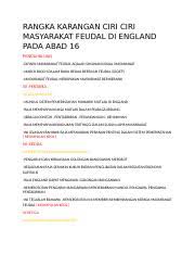 Landasan kereta api moden pertama dibina <b>di england pada 1825 yang menghubungkan lombong arang batu durham di stockton dengan darlingston. Ciri Ciri Masyarakat Feudal Di England Pada Abad 16 Harith Docx Rangka Karangan Ciri Ciri Masyarakat Feudal Di England Pada Abad 16 Course Hero
