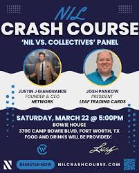 Another day, another incredible panel announced for our NIL Crash Course  event in Fort Worth, Texas! 📣 We're so excited to feature the President of  @leaftradingcards , Josh Pankow, in a panel