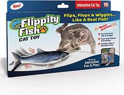 Electric dancing fish cat toy wagging interactive flipping realistic pet toy. Amazon Com Ontel Flippity Fish Cat Toy Flops And Wiggles Like A Real Fish Includes Fishing Pole And Catnip Health Personal Care