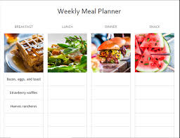 Most of my classmates have a snack rather than a meal in the morning. Simple Meal Planner