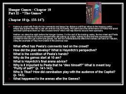 The hunger games, chapter 1. The Hunger Games Questions By Chapter Hunger Games