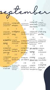 September Song Challenge 30 Day Song Challenge Music Challenge