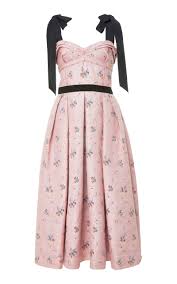 Bustier Cocktail Silk Cotton Blend Dress By Carolina Herrera Moda Operandi Cotton Blends Dress Chic Summer Dresses Fancy Dresses