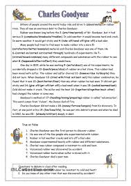 Charles Goodyear Cloze Passages Reading Comprehension Worksheets Charles Goodyear