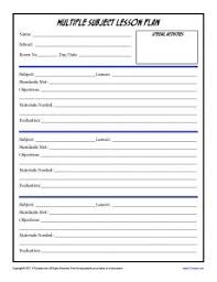 Daily Multi Subject Lesson Plan Template Elementary Lesson Plan Templates Elementary Lesson Plan Template Elementary Lesson Plans