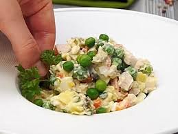 Salat Olivier Russischer Kartoffelsalat Russischer Kartoffelsalat Kartoffelsalat Kartoffelsalat Rezept