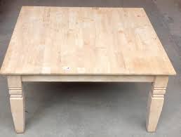 Parawood is the most popular type of hardwood used in furniture. Square Unfinished Wood Coffee Table Chesapeake Marketplace