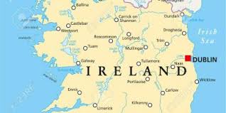 Írország domborzati térképe, írország földrajzi jellemzőinek bemutatása. Dublin Terkep Terkep Dublin Irorszag