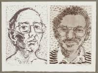 The Russos, Sally Haley, and Bonnie Allen, from the portfolio Portraits,  Artists, Friends: Drypoints, Etchings, Woodcuts of Oregon Artists