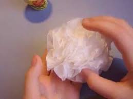 ✎ tuto déco clair, fleur papier soie, chambre, baptême, mariage, etc. Tuto 1 Fleur En Mouchoir Youtube
