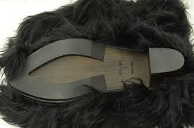 Authentic Celine Fur Strory Alpaca Ladies Black Shoes Loafer Mule Footwear