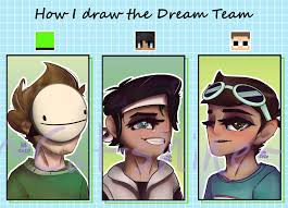 How I Draw The Dream Team Dream Team Fan Art Minecraft Fan Art