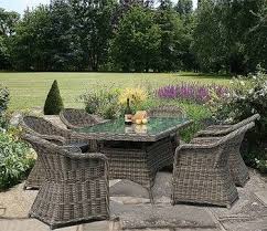 Mayfair Table 160cm 6 Mayfair Dining Armchairs Bridgman Wicker Patio Furniture Garden Furniture Outdoor Wicker Furniture