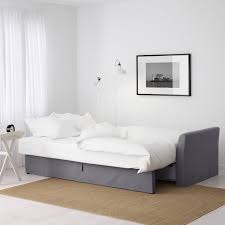 Holmsund 3er Bettsofa Nordvalla Mittelgrau Ikea Osterreich Bettsofa Ikea Bett Ecksofa