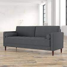 Mercury row garren 75.6'' square arm sofa. Garren 75 6 Square Arm Sofa Grey Upholstery Sofa Tufted Seat Cushion