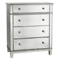 Hayworth Mirrored Chest Silver Mirrored Bedroom Furniture Dresser With Mirror Mirrored Chest