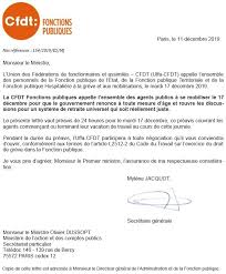 R?forme retraite fonction publique territoriale 2019. Reforme Des Retraites Preavis De Greve Pour La Fonction Publique Cfdt Ufetam