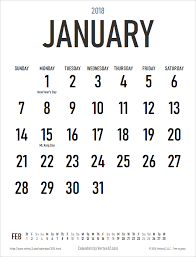 2018 blank and printable pdf calendar. 2018 Calendar Templates Images And Pdfs