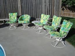 6 Pc Vintage Homecrest Mid Century Modern Metal Wire Patio Furniture Chairs Set Patio Furniture Chairs Vintage Patio Retro Pink Kitchens