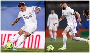 Karim benzema tiene 6 asistencias después de 31 partidos en la temporada 2020/2021. Real Madrid 2 1 Barcelona Laliga 2021 Karim Benzema Tony Kroos Score Los Blancos As Atletico Madrid To Top The Table Basic Article
