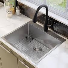 Lavatory sink taps centerset, sizable, touchless. Kraus Standart Pro Drop In Stainless Steel 25 In 2 Hole Single Bowl Kitchen Sink Kht301 25 The Home Depot
