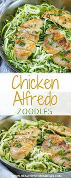 Chicken Alfredo Zoodles Recipe Healthy Chicken Alfredo Zoodle Recipes Zoodle Recipes Low Carb