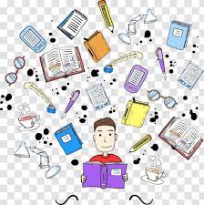 This video is for kids learning number and alphabets. Student Learning Teacher Education School Point Man Reading Cartoon Vector Material Transparent Png