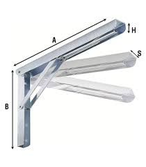 Aldeghi 3 Steps Folding Bracket Stainless Steel 2534in