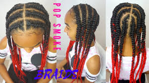 Once you're done braiding, use a clear elastic band to secure. Girls Braided Hairstyles Simple Pop Smoke Feed In Braids Tribal Braids Youtube