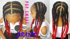 Everything about this look is amazing. Girls Braided Hairstyles Simple Pop Smoke Feed In Braids Tribal Braids Youtube