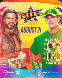 Coming to allegiant stadium in las vegas. Wwe On Bt Sport On Twitter It Is Official The Biggest Match Possible Goes Down At Summerslam ð—¥ð—¼ð—ºð—®ð—» ð—¥ð—²ð—¶ð—´ð—»ð˜€ Vs ð—ð—¼ð—µð—» ð—–ð—²ð—»ð—®