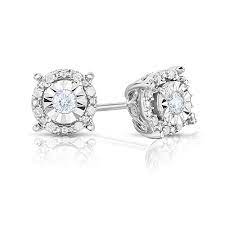 Sterling Silver Ornate Design Round White Diamond Stud Earrings 14 Cttw Click On The Image For Addi Diamond Studs Diamond Earrings Studs Halo Earrings Studs