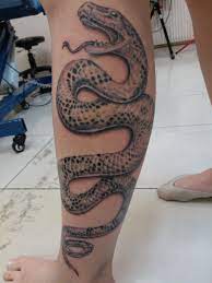 Serpent Au Mollet Snake Tattoo Tatouage Serpent Jambe Art Ink Inked Tattoos Cool Tattoos Heart Tattoo